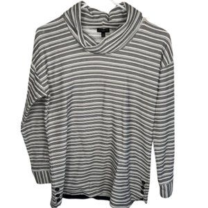 Talbots Stripe Pullover Turtle Neck Sweater S